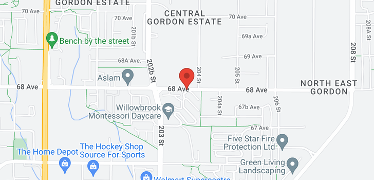 map of 33 20350 68 AVENUE